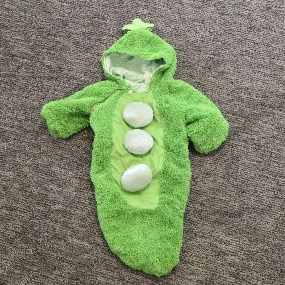 Sz 0-9 Months Baby PEAPOD Peas‎ Halloween Costume bunting infant cozy
